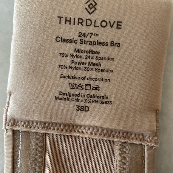 Thirdlove 24/7® Classic Strapless Bra NWT - Picture 4 of 5